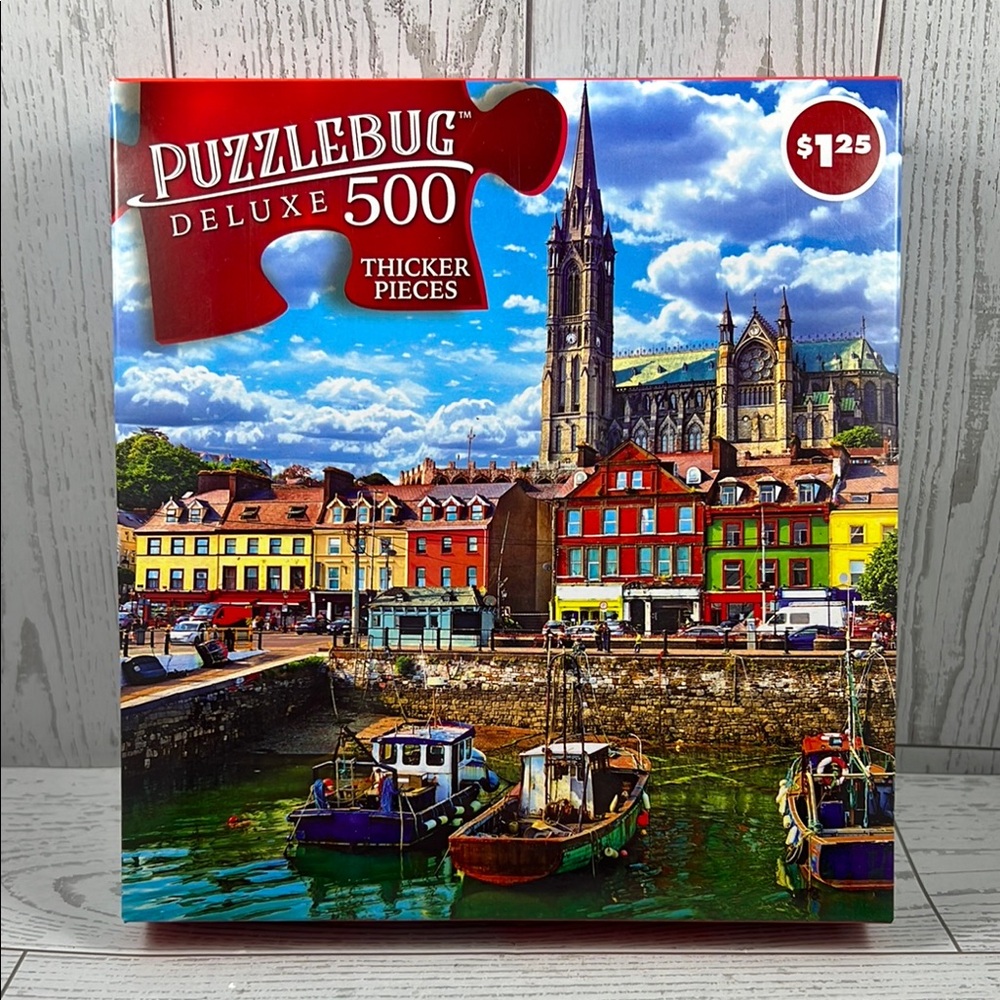 Puzzlebug 500-Piece Jigsaw Puzzle - Vibrant Harbor Scene